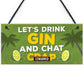 Novelty Gin Wall Sign Funny Bar Pub Man Cave Kitchen Plaque Gift