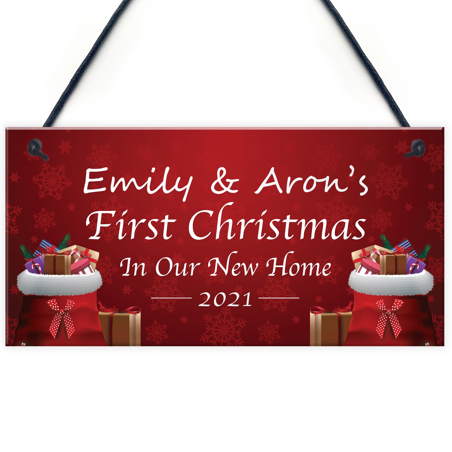 Personalised First 1st Christmas New Home Sign Christmas Decor