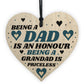 Gift For Dad Grandad Wood Heart Birthday Christmas Gift Thankyou