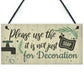 Bathroom Sign Shabby Chic Funny Toilet Sink Loo Hanging Plaque