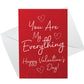 Valentines Day Card For Her Him Valentine's Card For Boyfriend