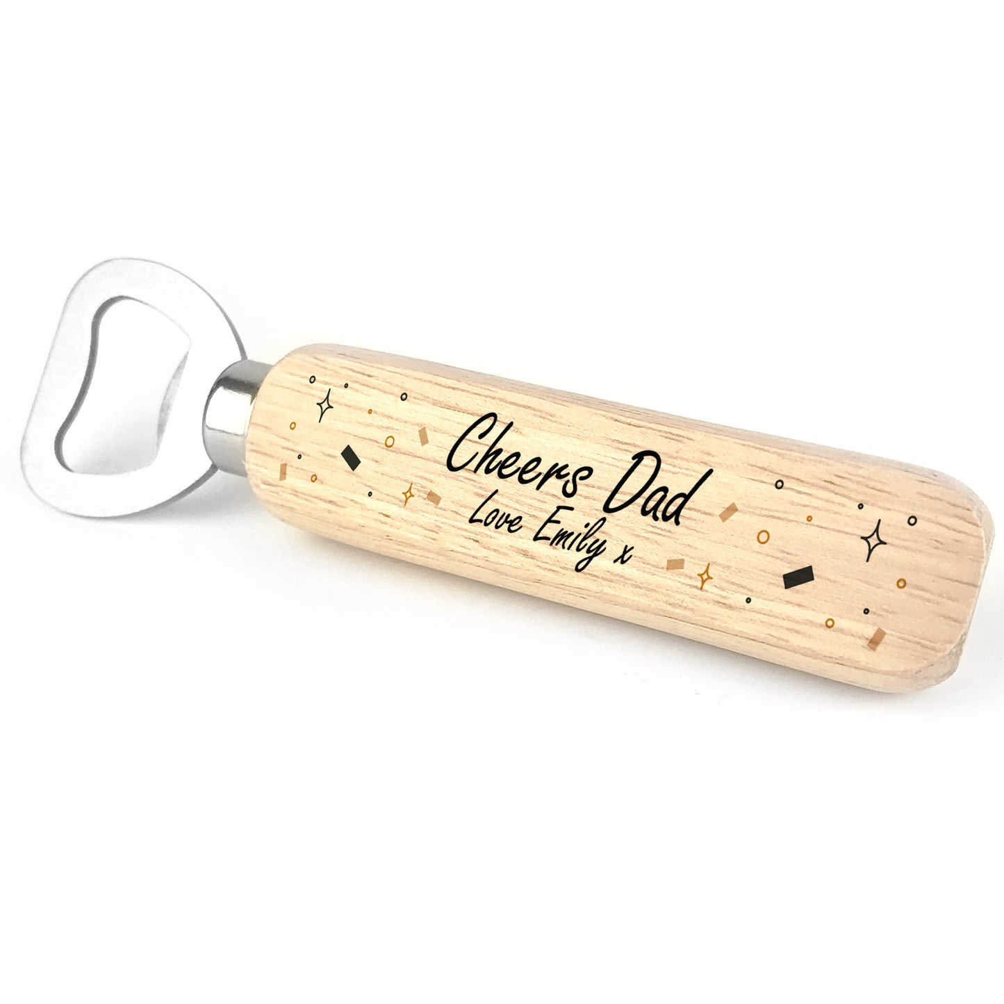 Funny Gift For Dad Personalised Wooden Bottle Opener Gift