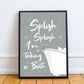 Bathroom Prints Framed Bathroom Sign Bathroom Decor Grey