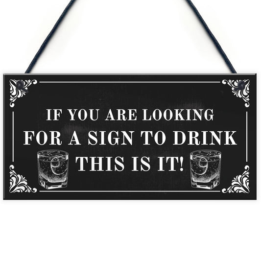 Funny Hanging Wall Sign For Home Bar Pub Man Cave Alcohol Gift