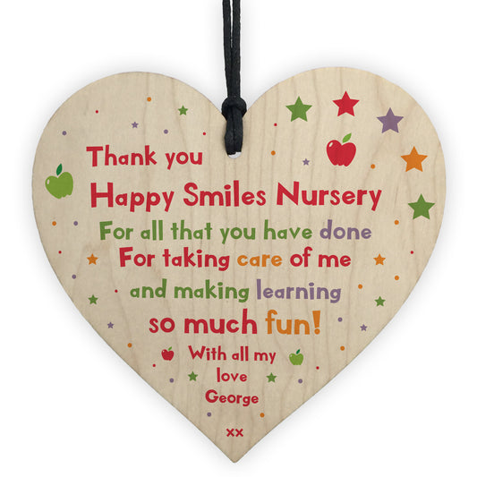Nursery Gifts Thank You Teacher Gifts Assistant Wood Heart