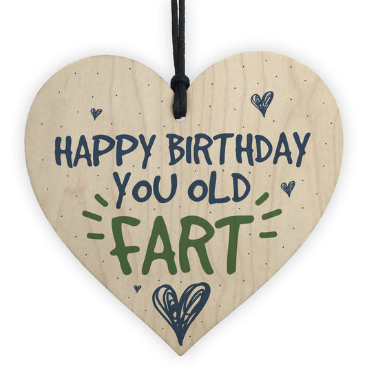 Funny Happy Birthday Wooden Heart Boyfriend Girlfriend Thank You