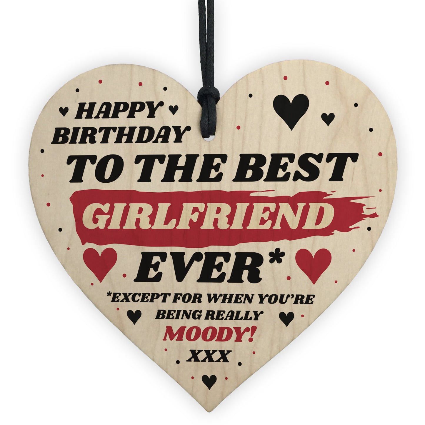 Funny Joke Gift For Girlfriend Birthday Wood Heart Gift For He