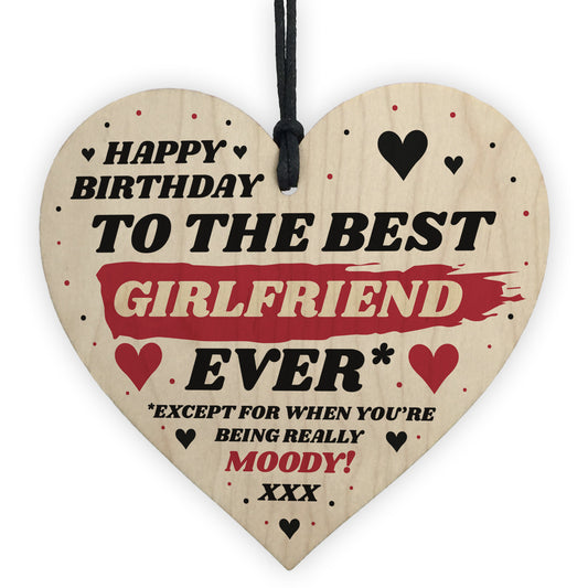 Funny Joke Gift For Girlfriend Birthday Wood Heart Gift For He