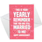 Funny Wedding Anniversary Card For Husband Wife Joke Card