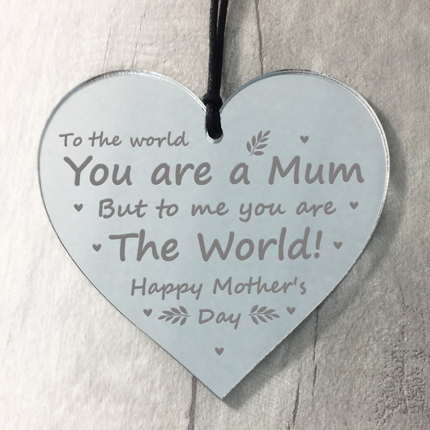 Love You Mum Gift Engraved Heart Mothers Day Gift For Mum