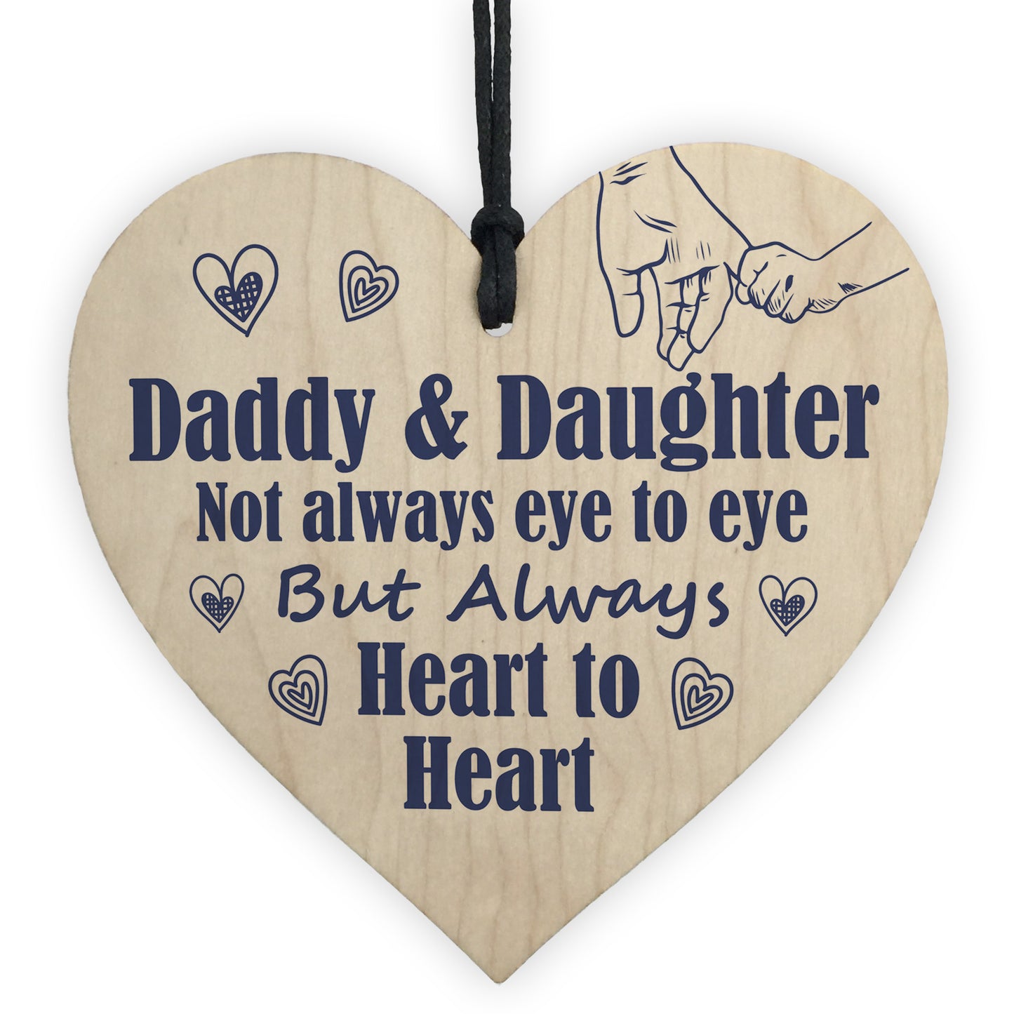 Daddy And Daughter Wooden Heart Gifts For Birthday Christmas
