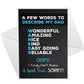 Words To Describe My Dad Funny Fathers Day Birthday Card
