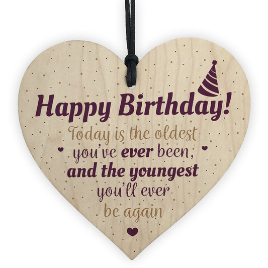 Birthday Gift For Mum Dad Nan Grandad Funny Wooden Heart