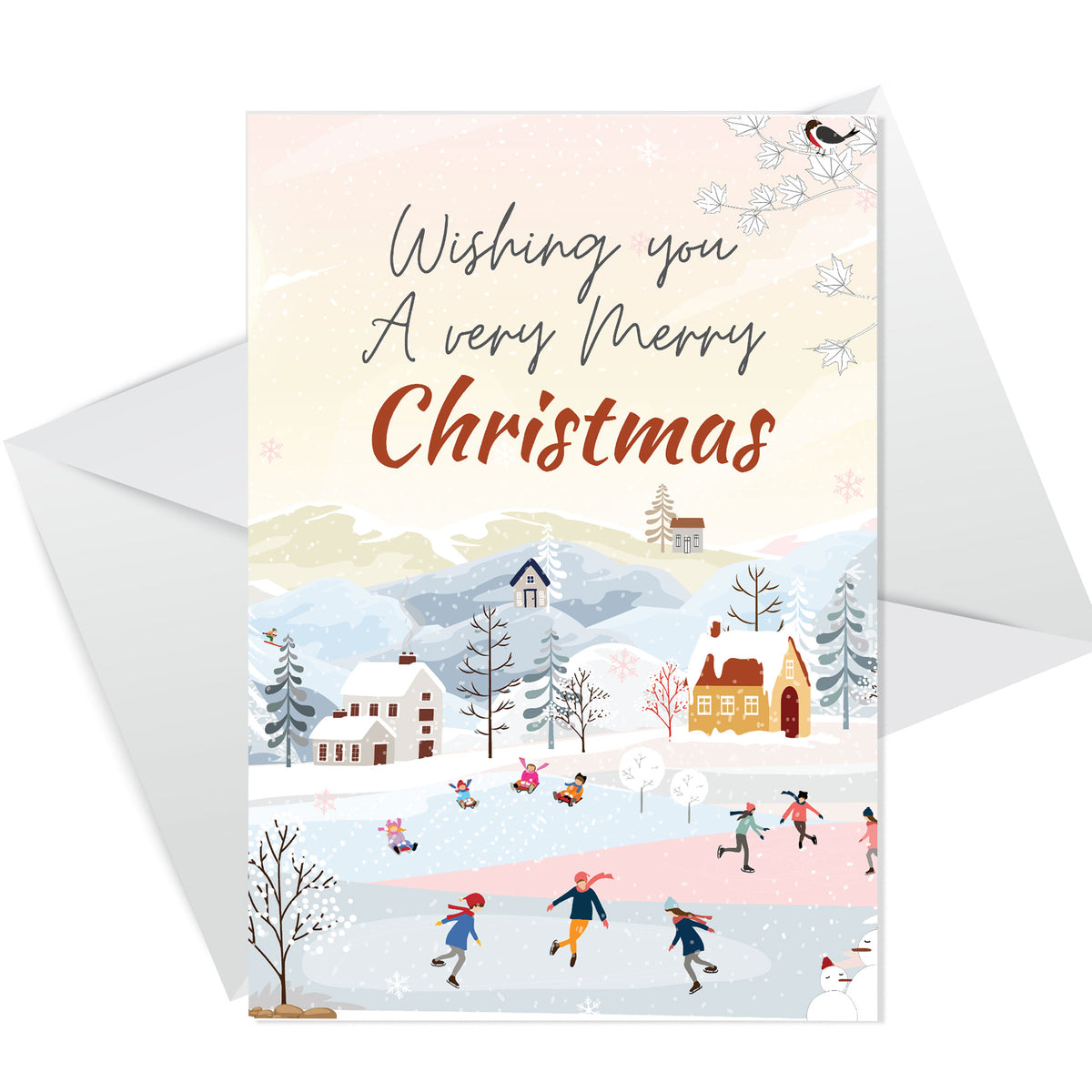 Christmas Cards For Friends Relation Snowy Design Cards For Mum