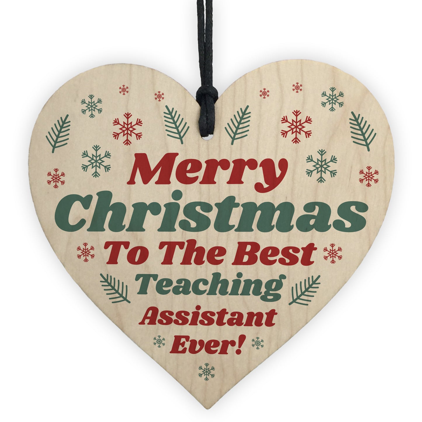 Christmas Gift For Your Teaching Assistant TA Wooden Heart Gift