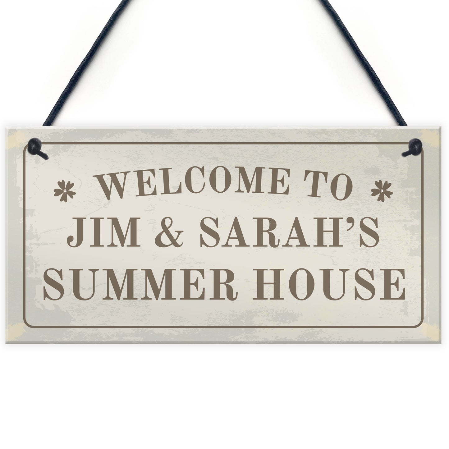 Personalised Hanging Summer House Sign Garden Shed Home