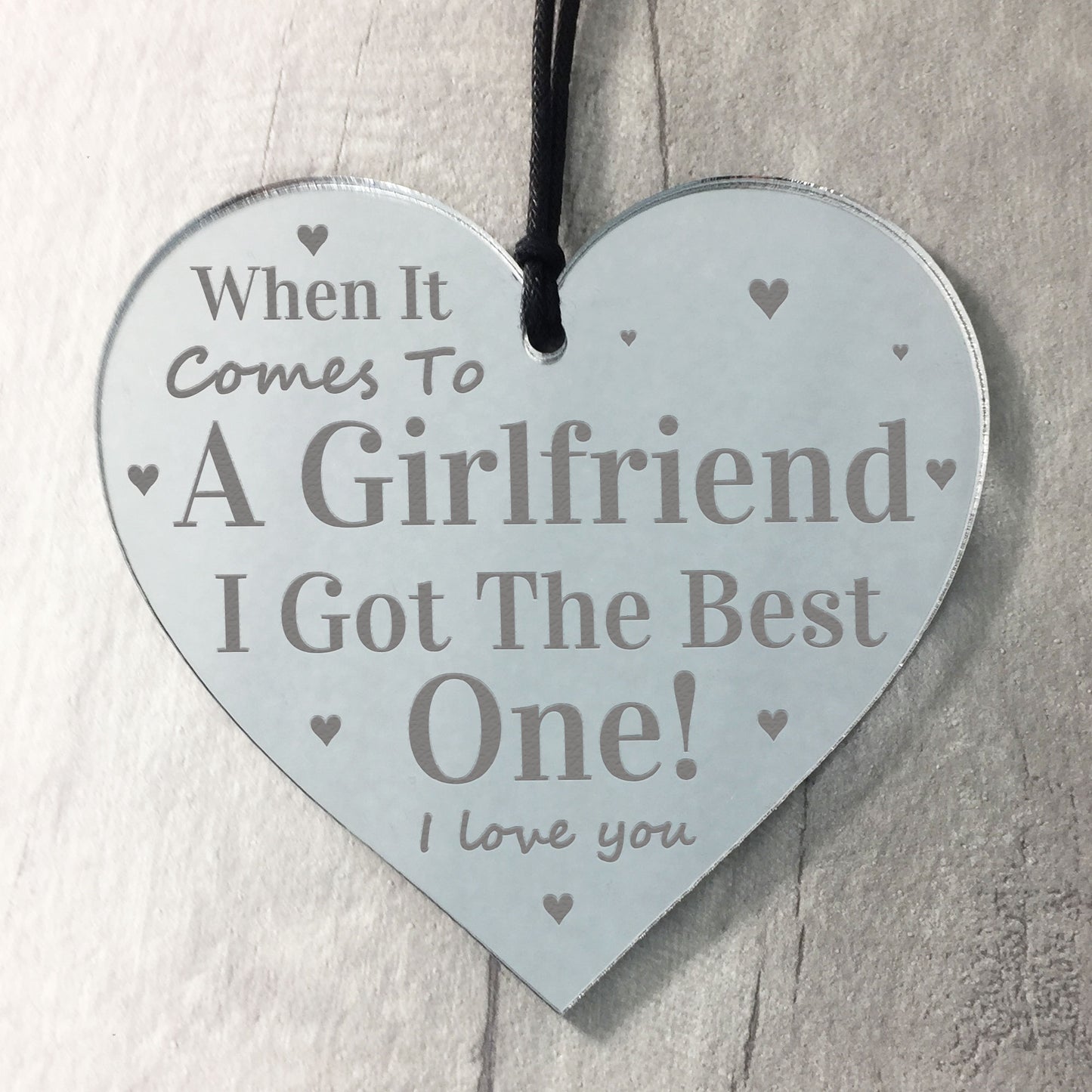 Gift For Girlfriend Birthday Valentines Day Gift Engraved Heart