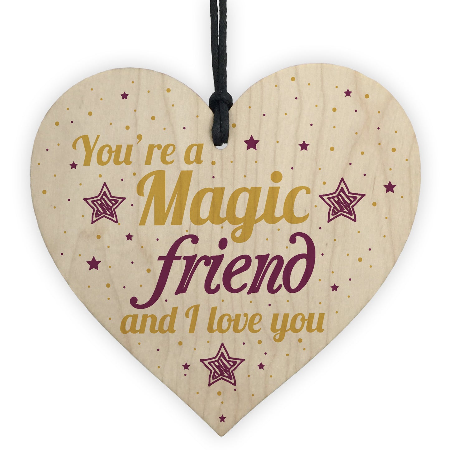 FRIEND Sign Inspirational Wooden Heart Plaque Friendship Gift