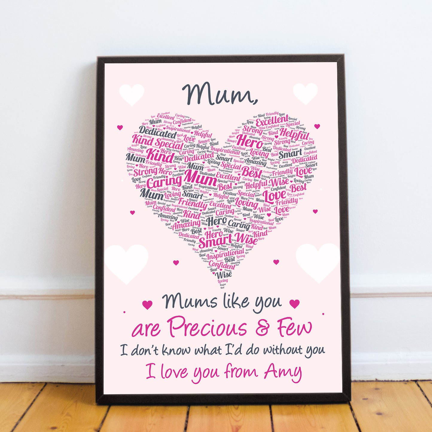 Mum Gift Poem Word Art Framed Print Birthday Mothers Day Gift