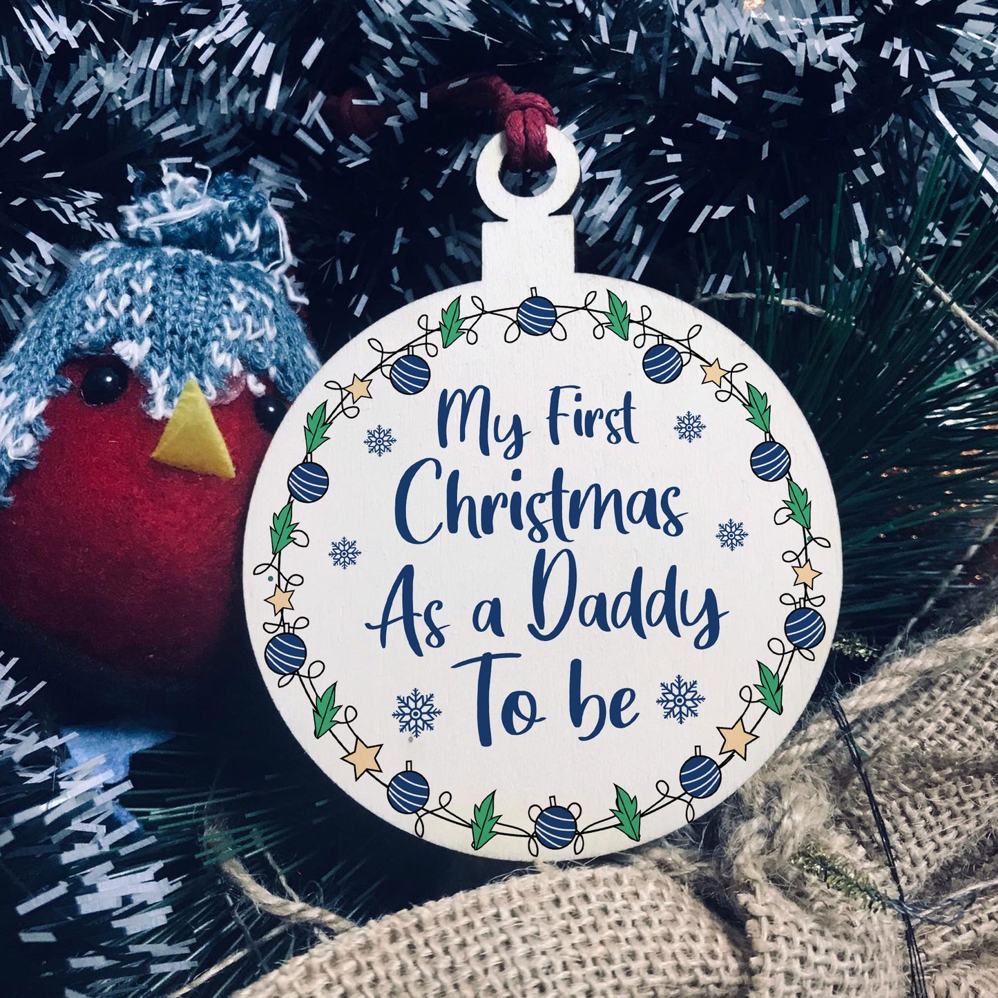 Daddy To Be Christmas Bauble Tree Decoration Gifts For Dad