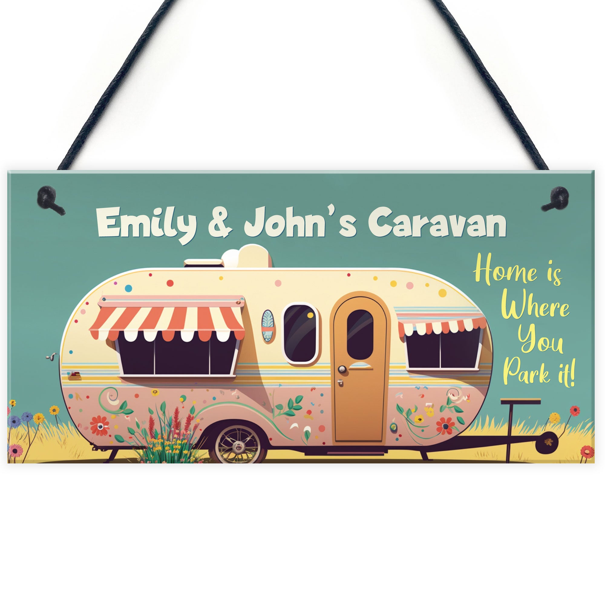 Personalised Caravan Sign Home Decor Accessories For Caravan – Red ...