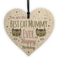 Best Cat Mummy Funny Mum Birthday Gifts Wood Heart Humour Cat