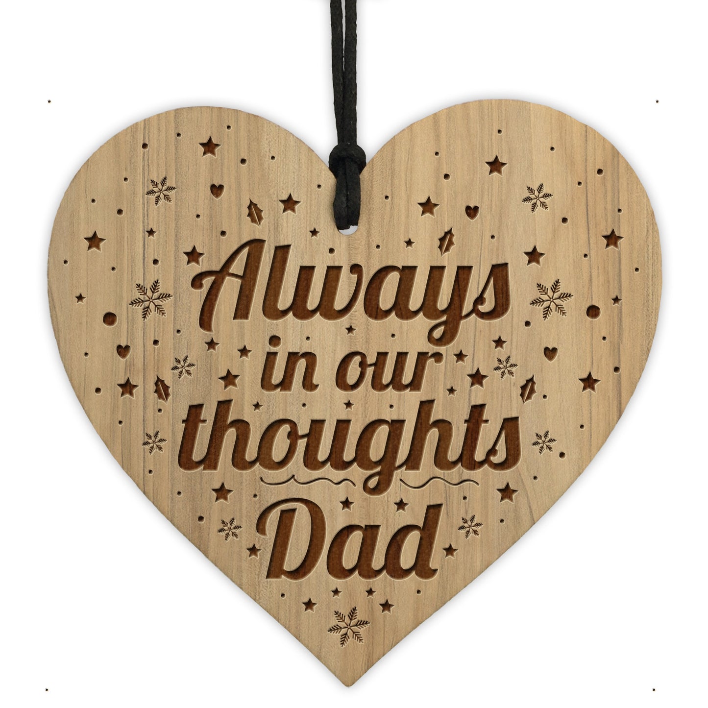 Dad Memorial Christmas Engraved Bauble Tree Decoration Gift