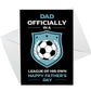 Fathers Day Card Football Themed Funny Dad Card From Daughter