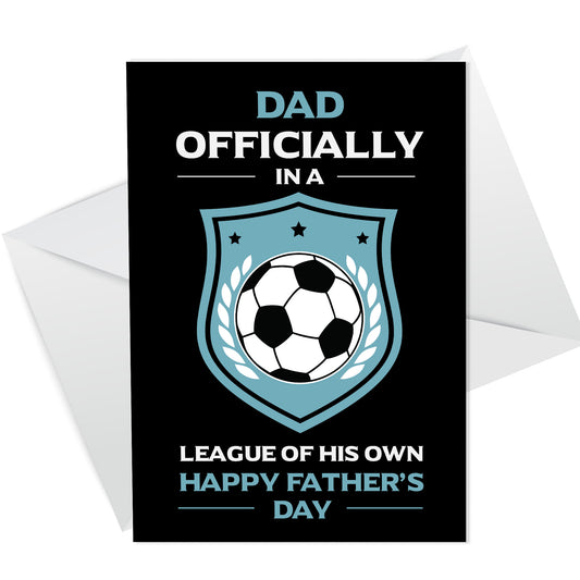 Fathers Day Card Football Themed Funny Dad Card From Daughter