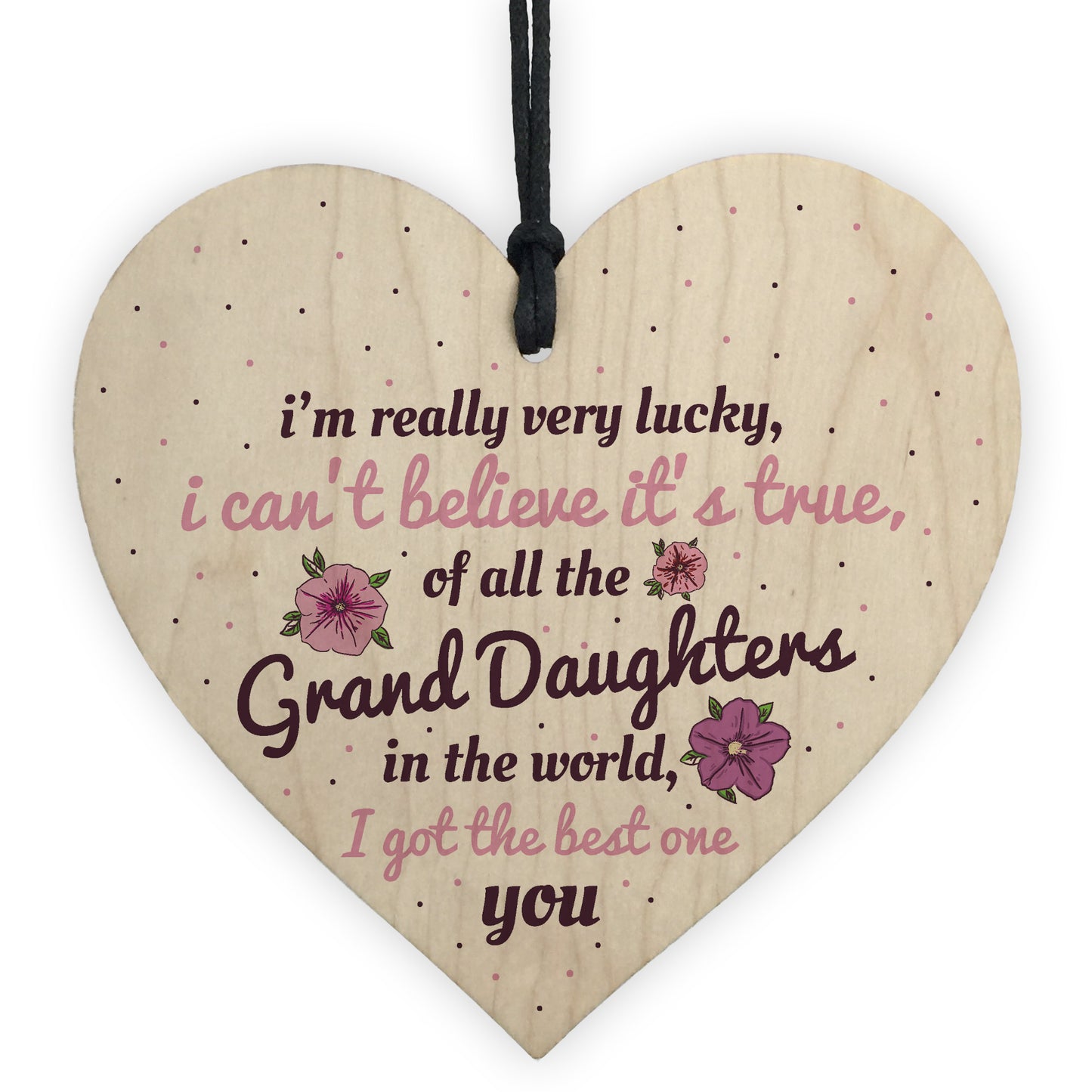 Granddaughter Gift Wooden Heart Birthday Thank You Gifts For Her