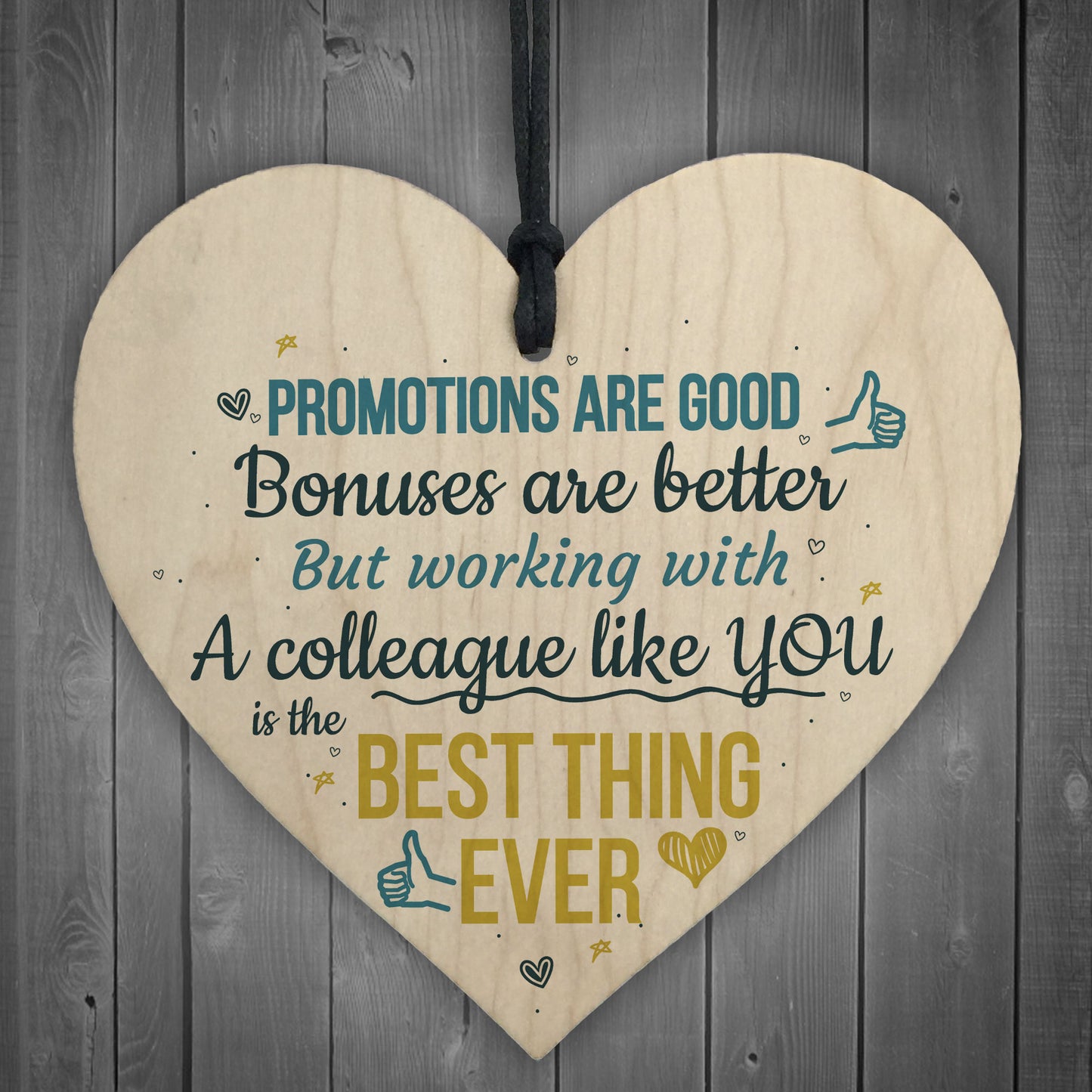 Best Colleague Hanging Heart Plaque Work Present FRIEND Sign