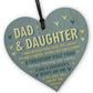 Dad And Daughter Gifts Wood Heart Sign Fathers Day Gift Birthday
