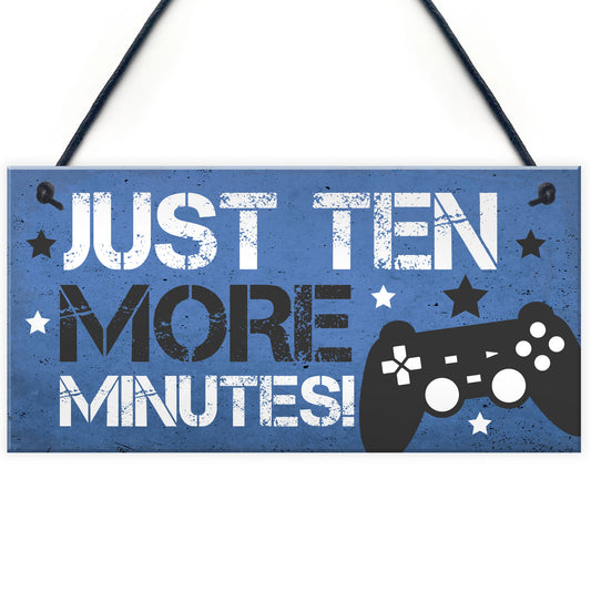 Blue Gaming Sign For Door Boy Bedroom Sign Wall Decor Gamer Gift