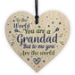 Grandad Ornament Keepsake Wooden Heart Birthday Christmas Card