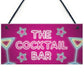 The Cocktail Bar Novelty Bar Signs And Plaques Home Bar Sign
