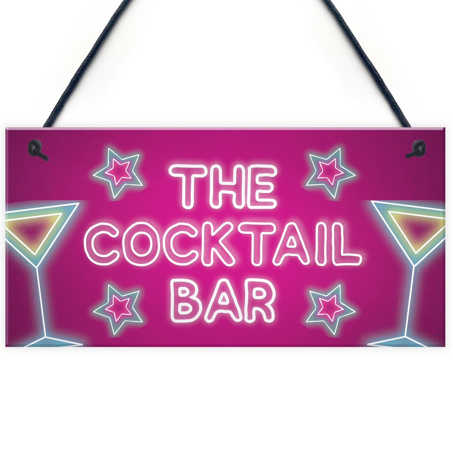 The Cocktail Bar Novelty Bar Signs And Plaques Home Bar Sign