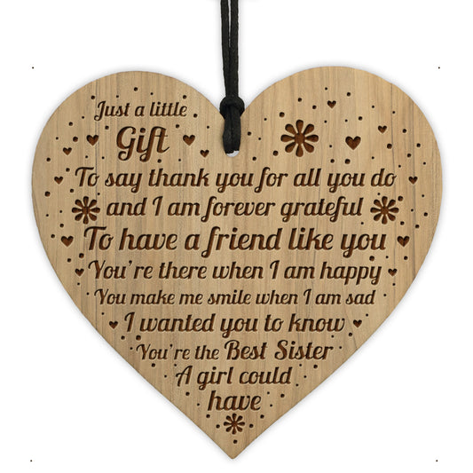 Best Friend Sister Gifts Engraved Heart Birthday Christmas Gift