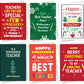 6 Cute Childrens Kids Christmas Cards School Pack For Class