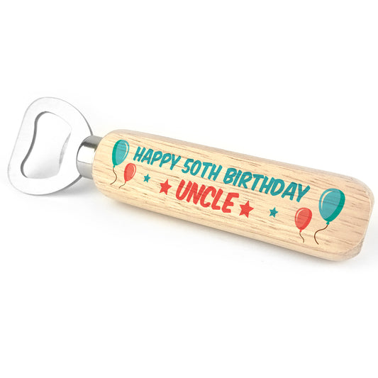 Quirky Birthday Gift For Uncle Wooden Bottle Opener Gift For Him