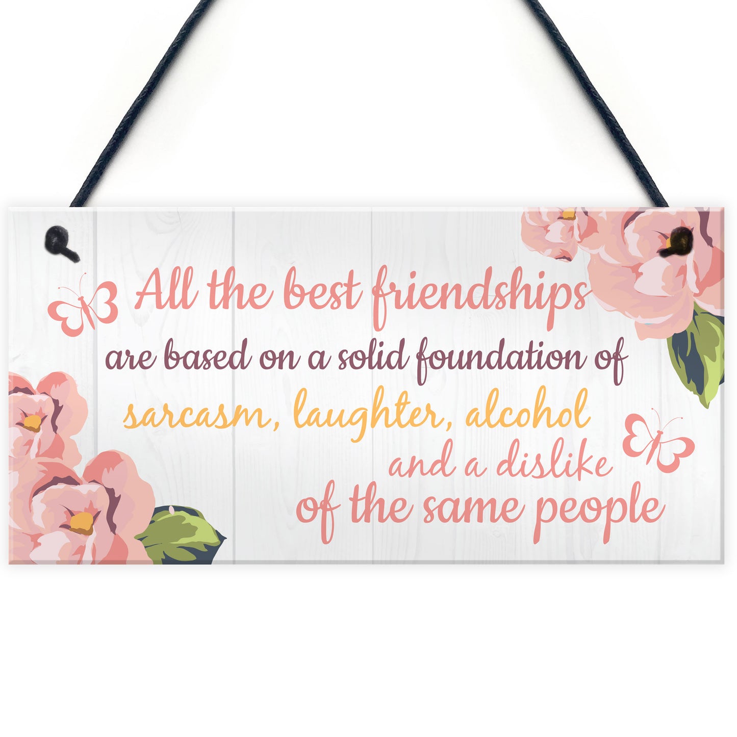 Friendship Sign Best Friend Hanging Plaque Thank You Gift Chic
