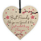 Best Friends Gift Wood Heart Friendship Gift Birthday Gift