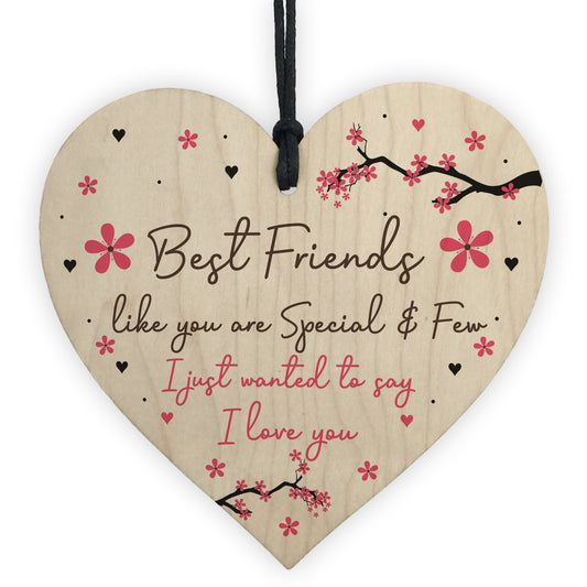 Best Friends Gift Wood Heart Friendship Gift Birthday Gift