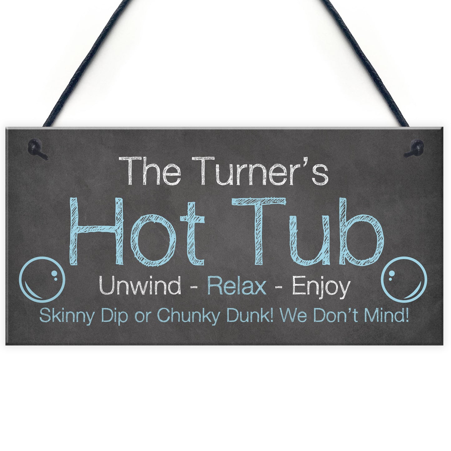 Funny Hot Tub Personalised Plaque Novelty Garden Accessories