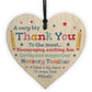 THANK YOU Gift For Nursery Teacher Hanging Wood Heart Leaving