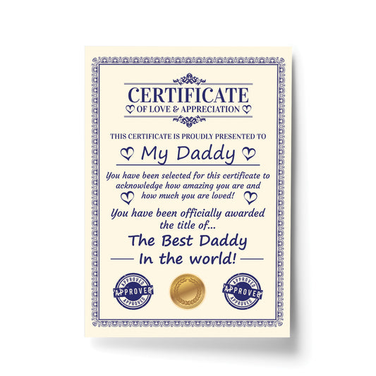 Novelty Gift For Daddy Print Funny Daddy Birthday Gift Thankyou