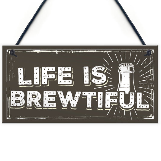 Man Cave Alcohol Bar Pub Decor Hanging Plaque Beer Gin Sign