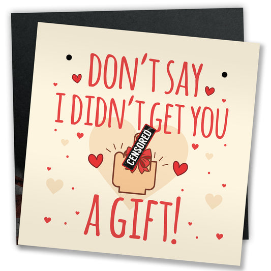 RUDE Birthday Card For Boyfriend Girlfriend Anniversary Gift