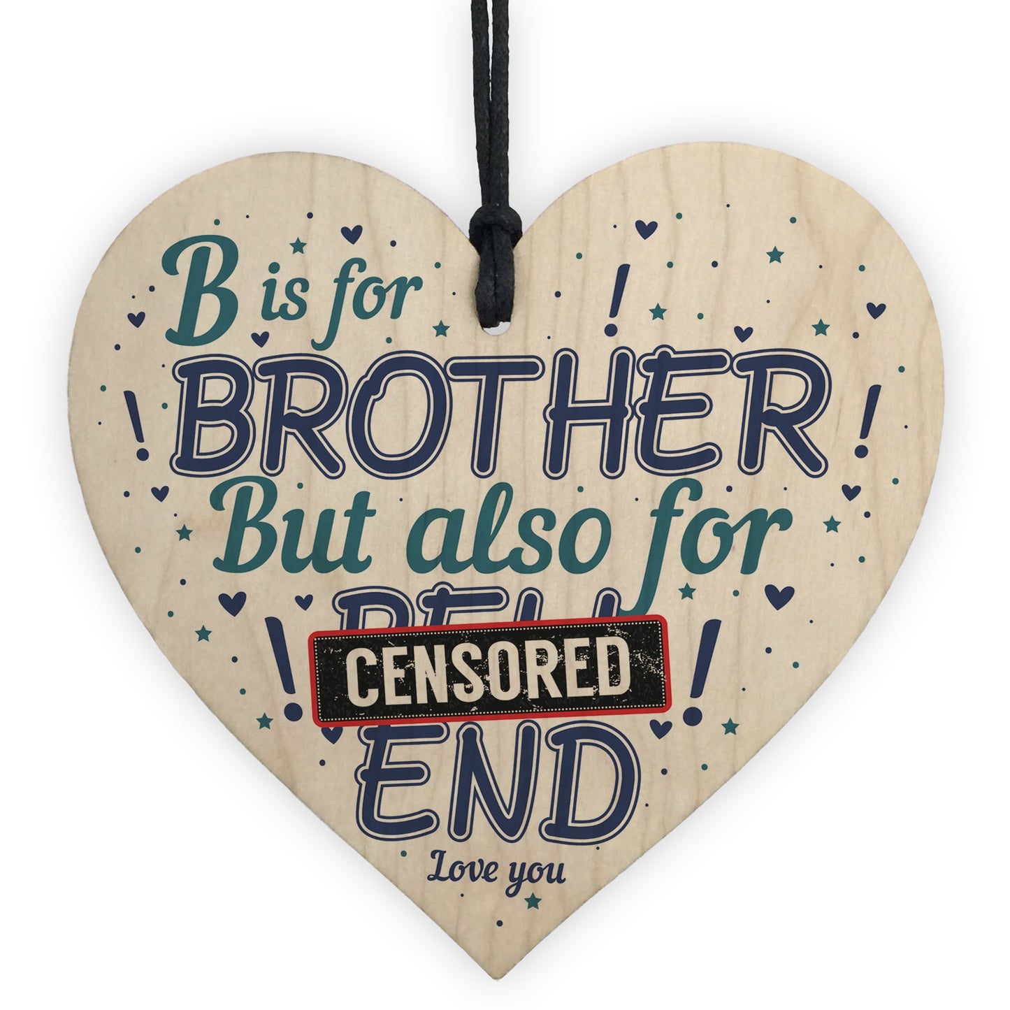 Funny Birthday Gifts For Brother Novelty Rude Family Gift Heart