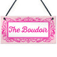 The Boudoir Vintage Shabby French Powder Room Hanging Plaque