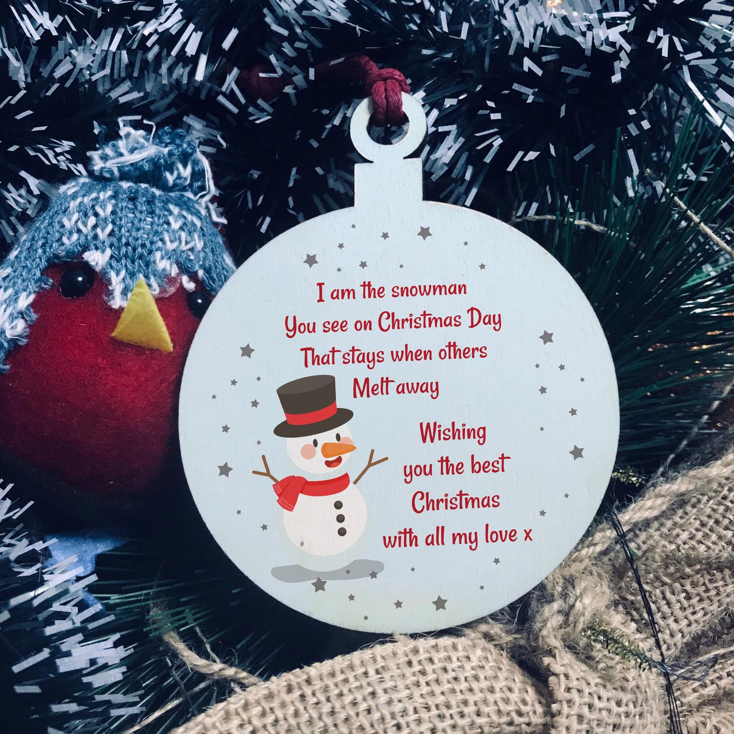 Wishing You The Best Christmas Tree Decoration Gift For Family